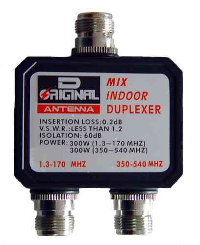 DUPLEXOR 1.3-170 MHz. / 350-540 MHz